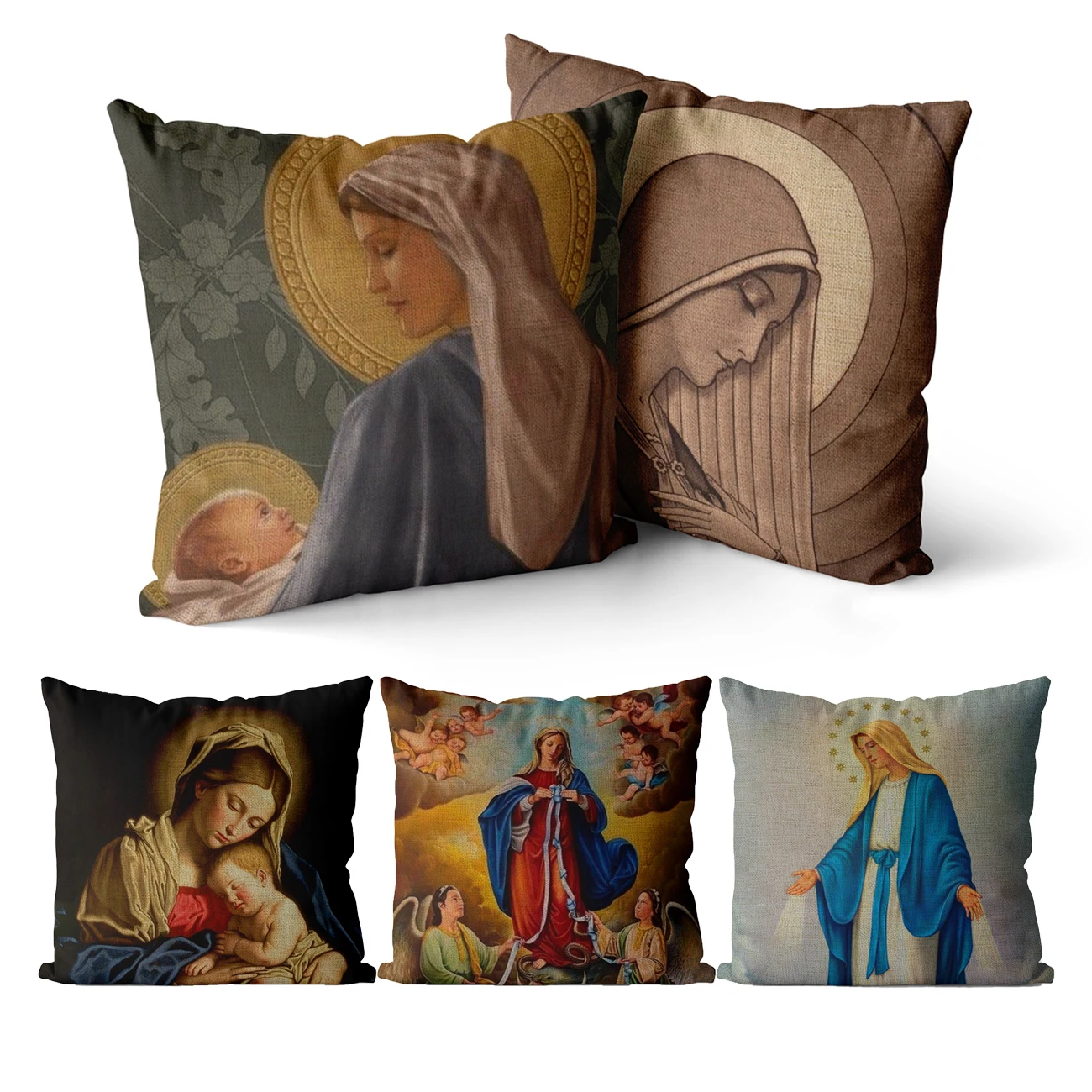 Чехлы на подушки Иисуса Девы Марии украшение для домашней гостиной элегантная