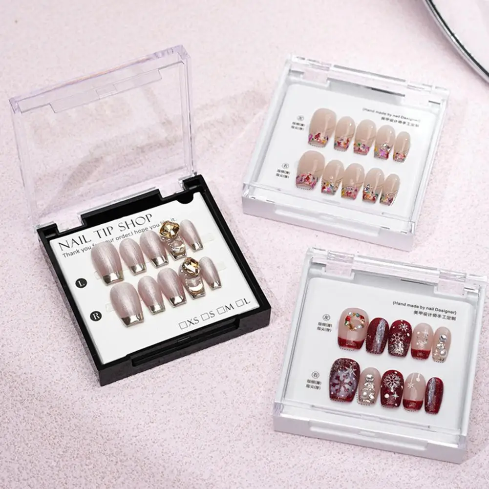 Органайзер для искусственных ногтей прозрачный контейнер хранения накладных