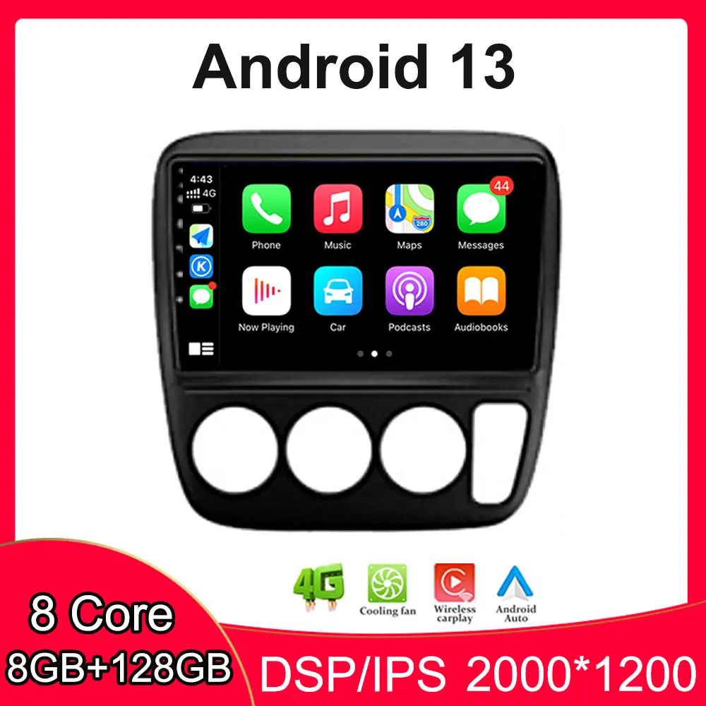 

Carplay Android 12 For Honda CRV 1997 - 2001 Car Radio Multimedia Stereo Player WiFi GPS Navigation Video