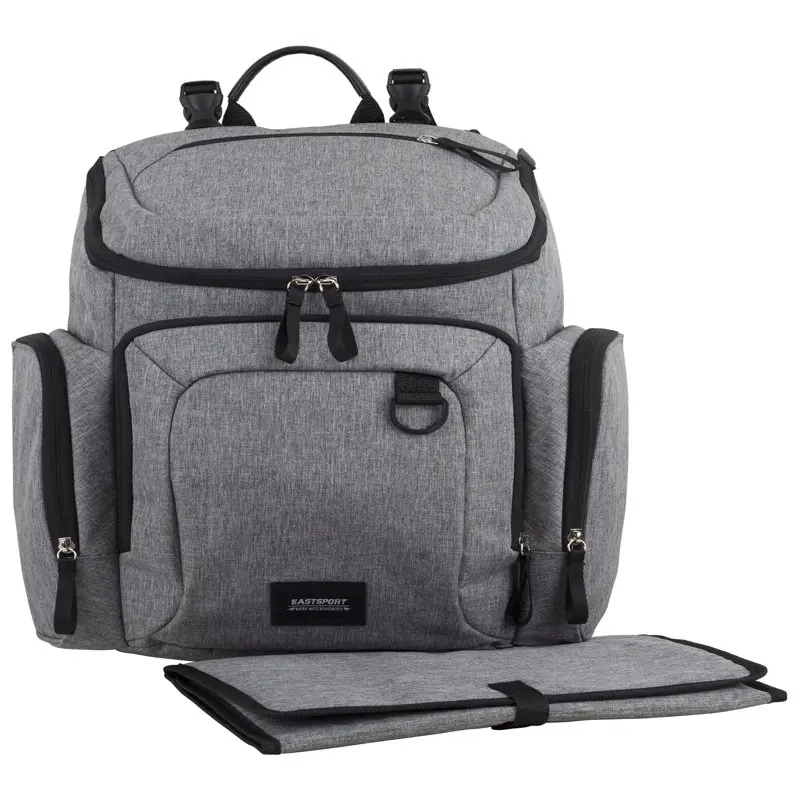 

Wooster St. Backpack Diaper Bag with Adjustable Shoulder Straps, Bonus Changing Pad, Stroller Straps and Insulated Zipper Pocket