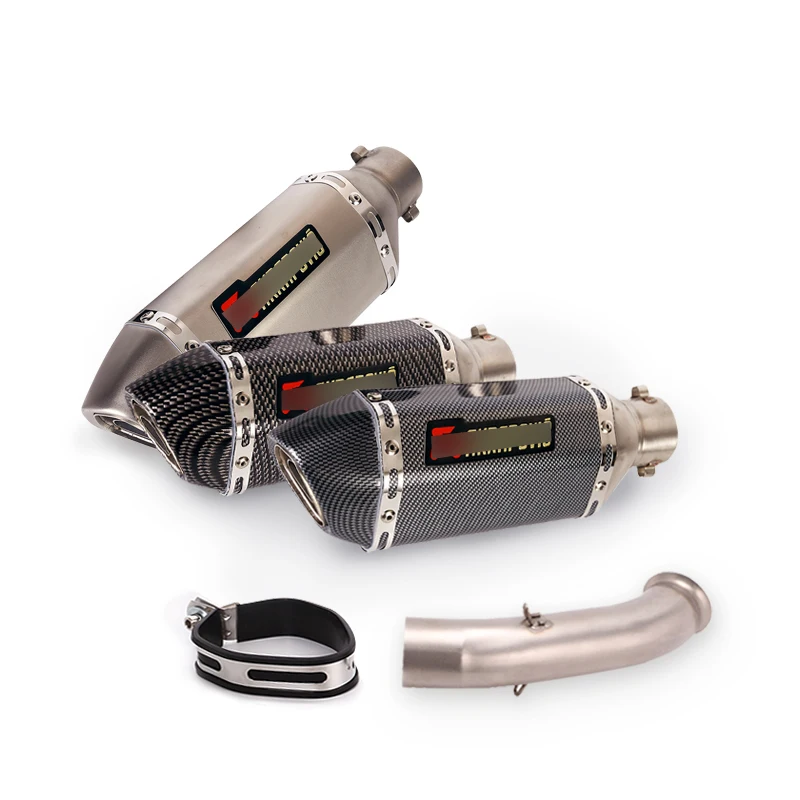

Motorcycle Exhaust Escape Mid Pipe Muffler 310mm Slip on Modified for DUKE 390 250 RC390 2017-2020 2018 2019
