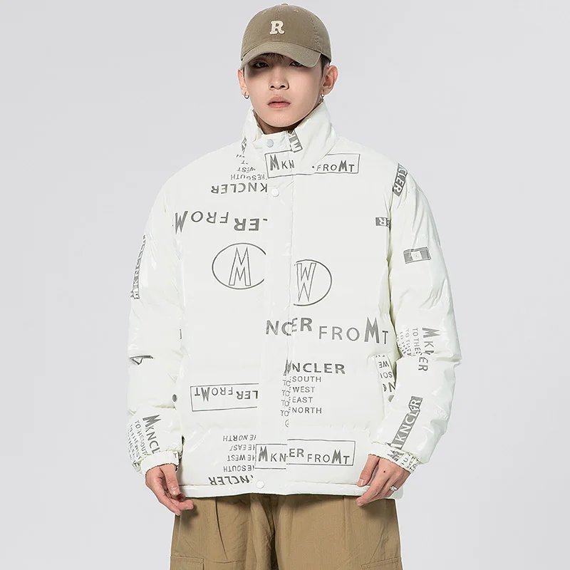 New Warm Thick Men Parka Jackets Winter Casual Mens Outwear Coats Solid Stand Collar Male Windbreak Cotton Padded Down Jacket