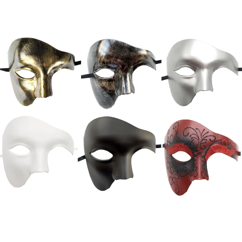 

Masquerade Party Dancing Costume Mask Halloween Half Face Mask Decorations Halloween Mask Festival Carnivals Punk Mask