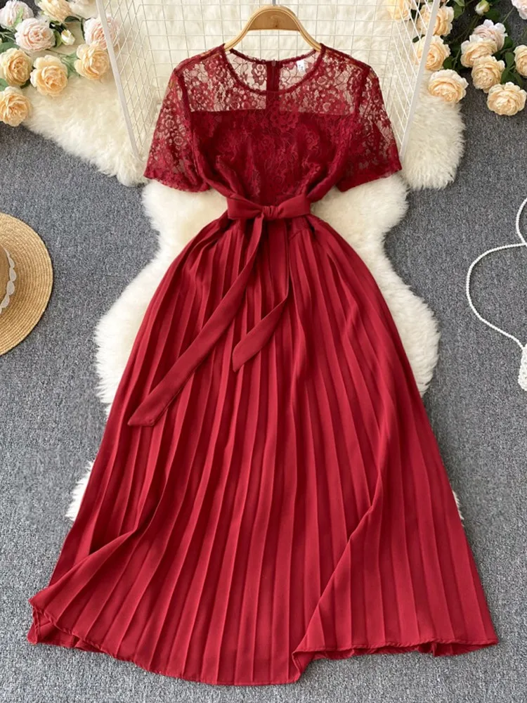 ZQLZ летнее элегантное платье женская одежда 2022 лоскутное кружевное цветочное