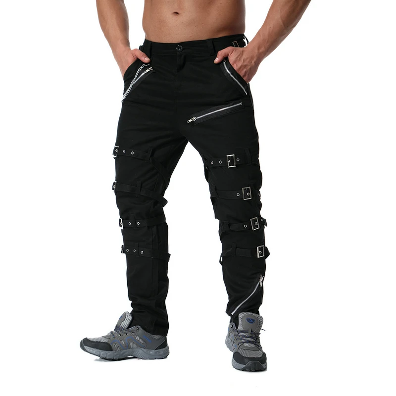 

Top Quality Metal Decoration Zippers Cargo Pants Hip Hop Jogger High Street Sweatpants Drop Shipping ABZ183