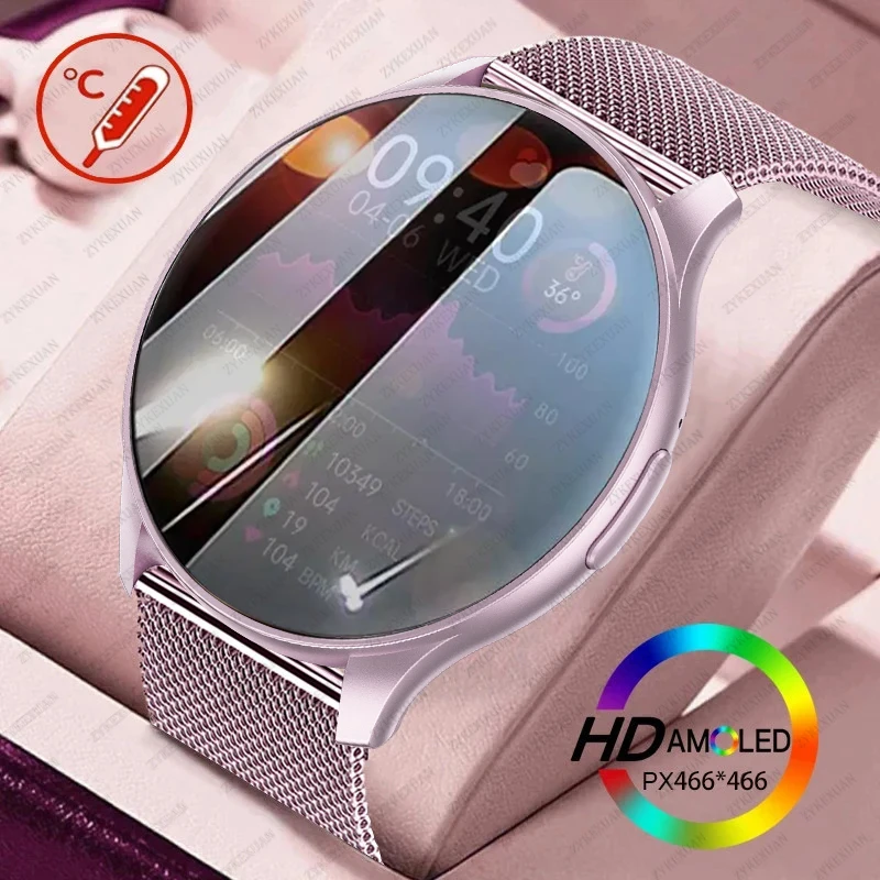 Новинка 2025 года для Xiaomi Huawei 1 43 дюйма Bluetooth-вызов умные часы женщин и мужчин AMOLED