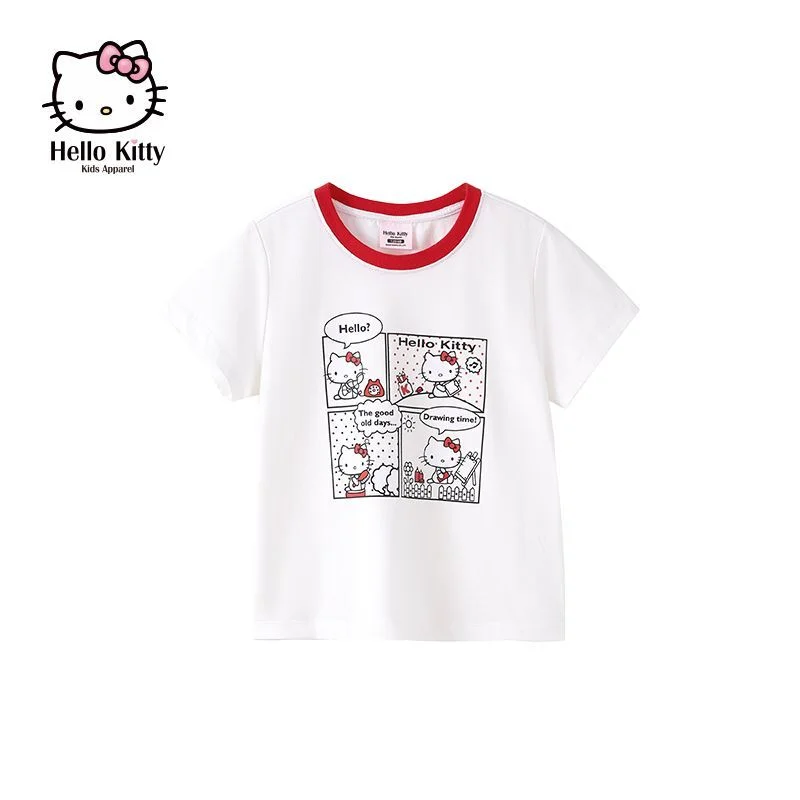 

Футболка с короткими рукавами и изображением героев аниме «Hello Kitty»