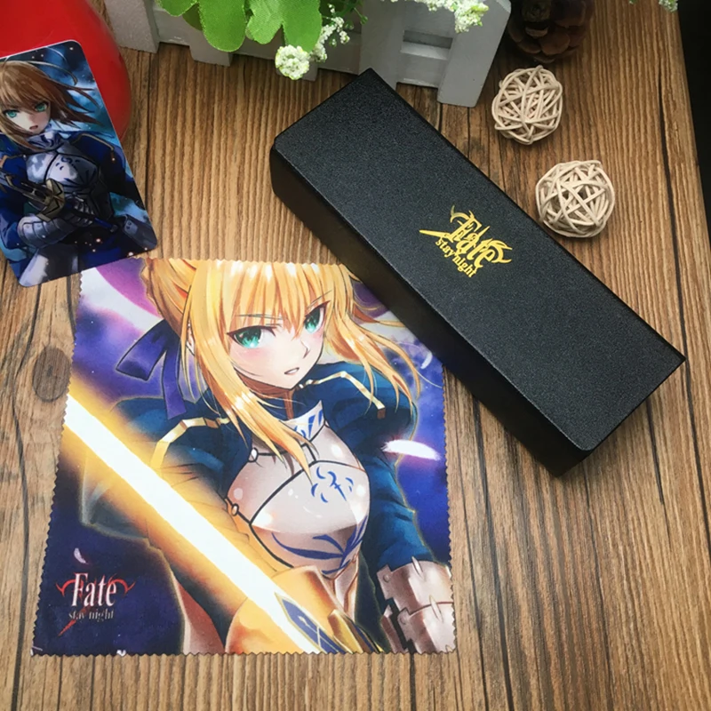 

Anime Fate Stay Night Saber Archer Glasses Case Shirou Rin Pencil Cases Students Glasses Box Eyewear Spectacle Case Cloth Props