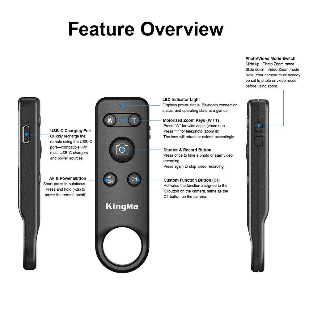 Фото Bluetooth-пульт дистанционного управления Mcoplus для Canon EOS R R8 R5 Mark II R50 R6 R7 R10 R1 R3 R5C R6 RP M50 II 200D 250D 850D 800D 90D №3