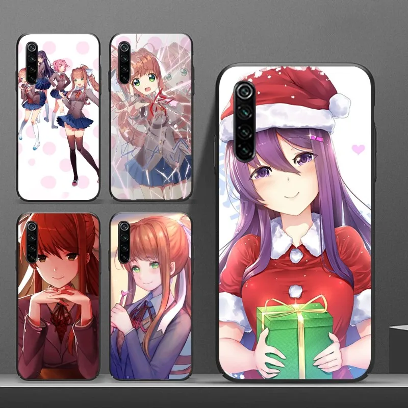 DDLC Doki Literature чехол для телефона Realme GT 2 9i 8i 7i Pro X50 X2 C35 C21 C20 C11 C3 мягкий черный - купить