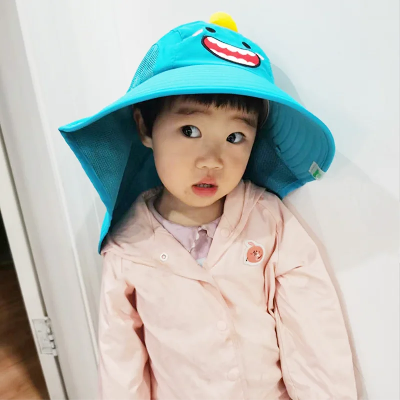 

Summer Baby Sunscreen Hat 360 ° Wide Brim UV Protection 3-9-Year-Old Boys And Girls Hat Children's Panama Outdoor Beach Sun Hat