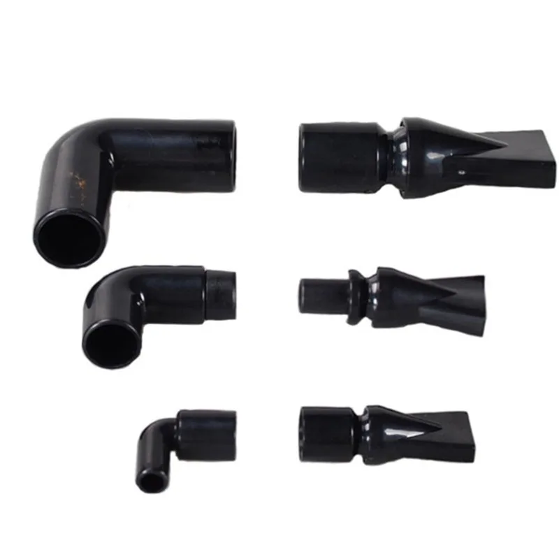 

Aquarium Fish Tank Water Pump Filter Water Outlet Nozzle Return Pipe Fitting Four Sizes Aquarium Accessories 360 Degrees Black