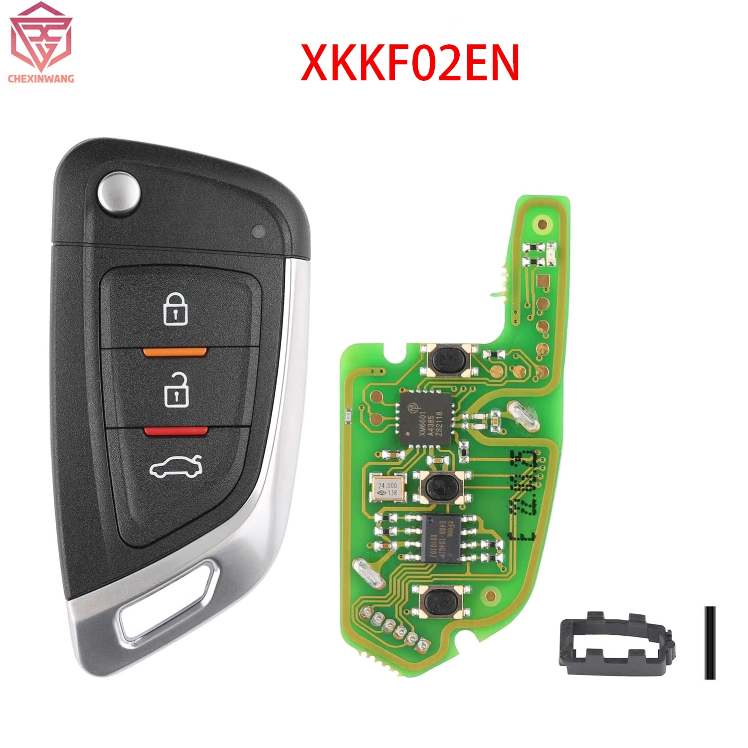

Xhorse XKKF02EN VVDI Wire Remote 3 Buttons Universal Flip Car Key D.F Styple For VVDI2/VVDI Mini/Max Tool