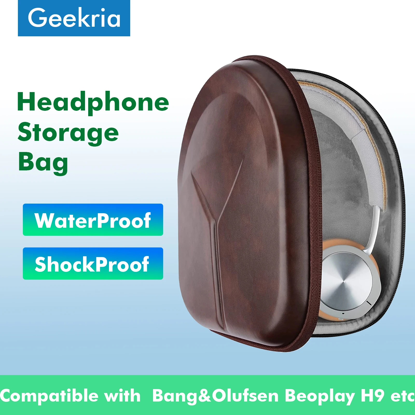 

Чехол для наушников Geekria для Bang & Olufsen Beoplay H9i H95, жесткие портативные наушники Bluetooth, сумка для гарнитуры для хранения аксессуаров