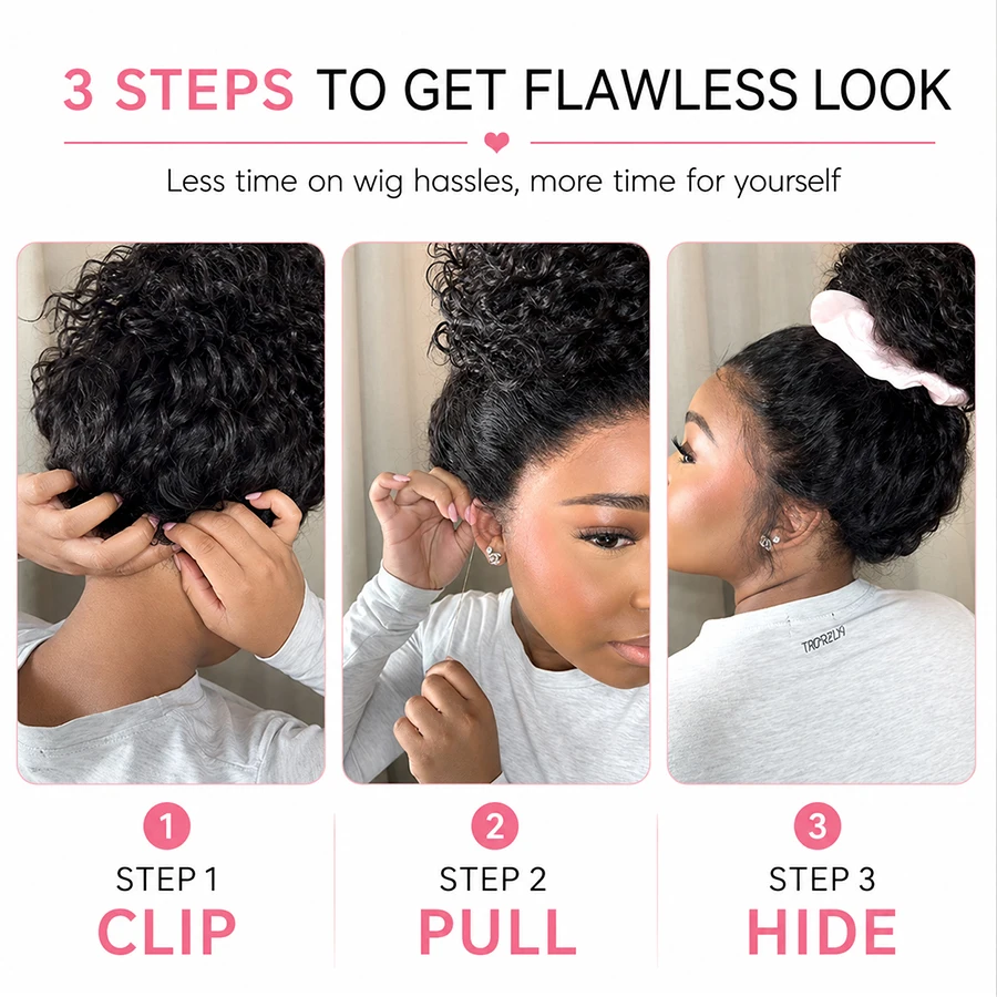 Фото WOWANGEL 360 Full Lace Frontal Body Wave Wig Human Hair Invisi Drawstring Glueless HD Lace Preplucked Natural Hairline For Women №5