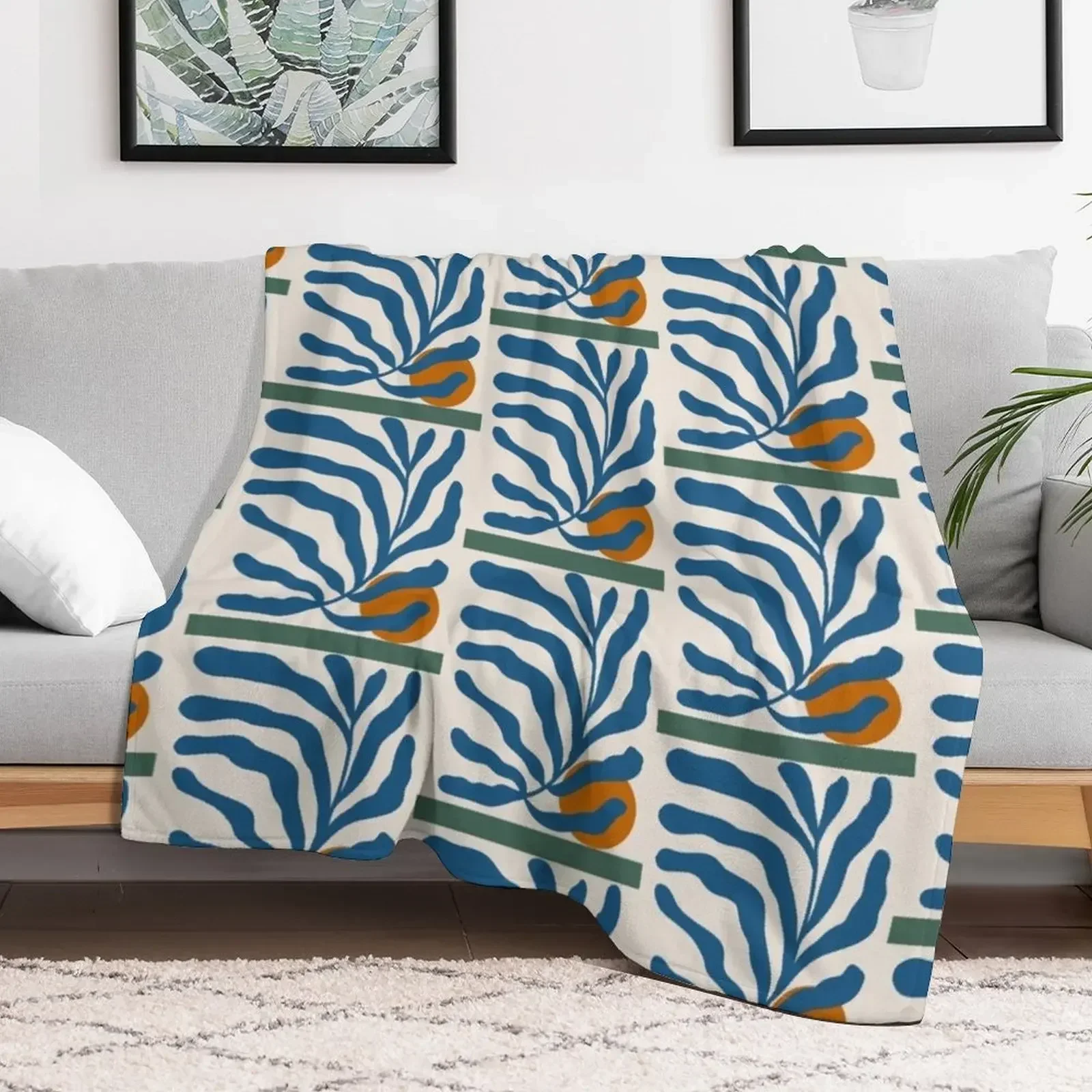 Матисс Джаз Выставка Бумага Декупаes Вырезы Синее верхнее одеяло без рукавов