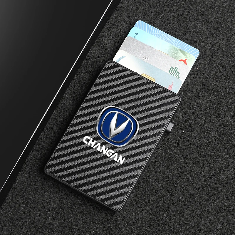 

RFID Противоугонный бумажник из углеродного волокна с отделением для банковских карт для changan CS75 PLUS CS95 CS35 alsvin CS15 CS55 Eado Car