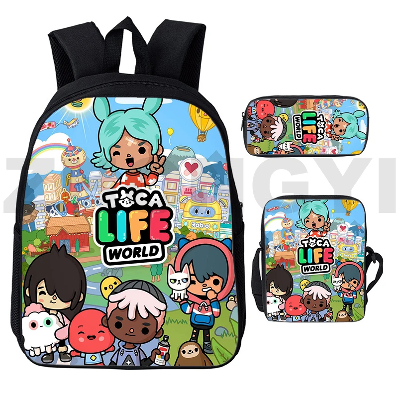 Новый рюкзак Toca Boca Life World Game Mochila аниме-сумка мужские 3D школьные ранцы для