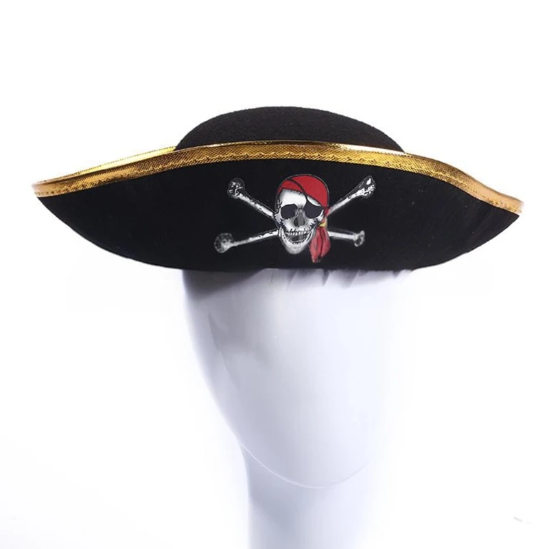 Пиратская шляпа для взрослых косплей костюм вечеринки треуголка сценическое шоу
