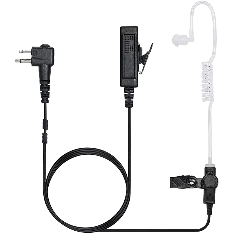 RISENKE Earpiece Headset Compatible with Motorola CP185 CP200 CP200D RDM2070D BPR40 Walkie Talkie Accessories 2-pin Headphones