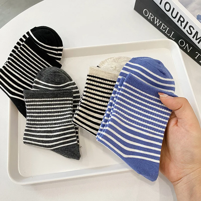 

Носки-лодочки женские в японском стиле, милые хлопковые Модные Классические носки, черные белые, Осень-зима