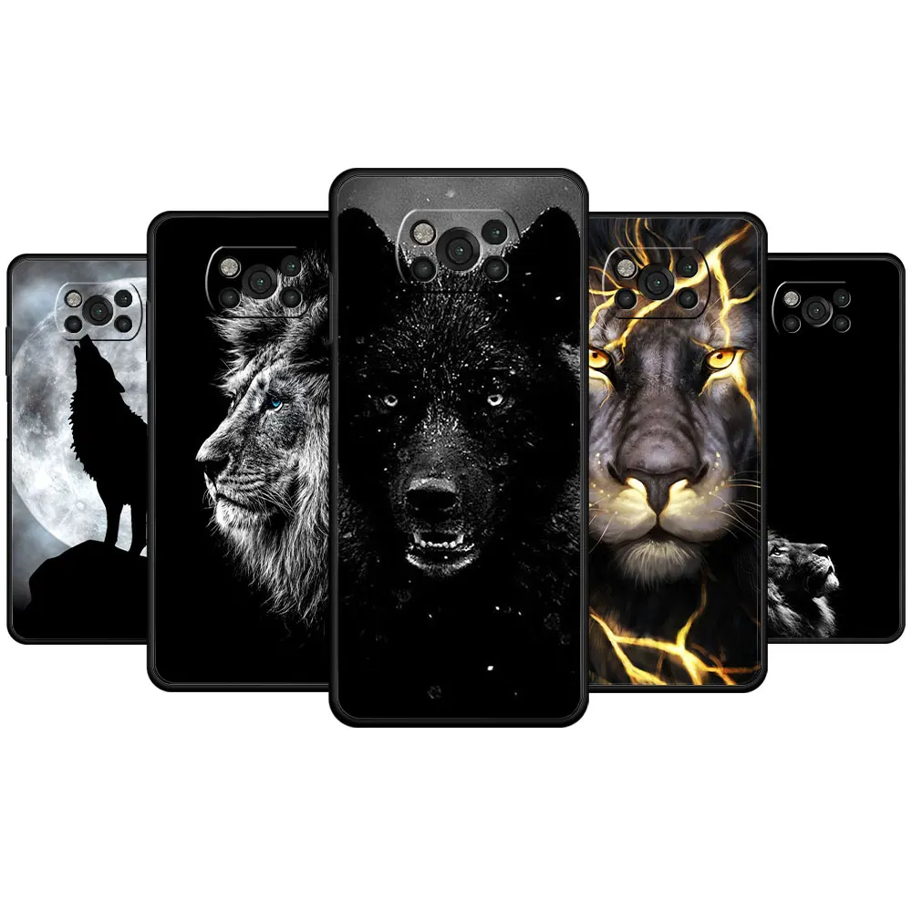 

Beast Lion Wolf Print Celulares Fundas For Xiaomi POCO 11T 10T F3 MI 11 lite F4 GT X3 NFC M4 Pro 5G 9T M3 X4