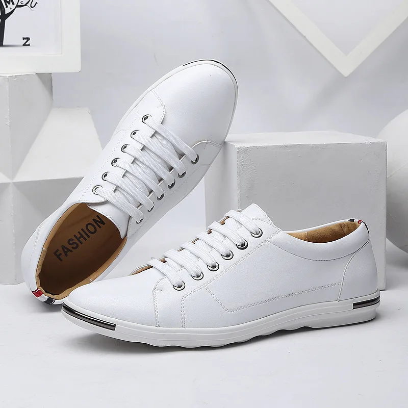 

Men's Casual Shoes, Small White Shoes, Anti Slip Sports Shoes, Versatile Leather Shoes, Fashionable Sneakers Oversized Men Shoes
