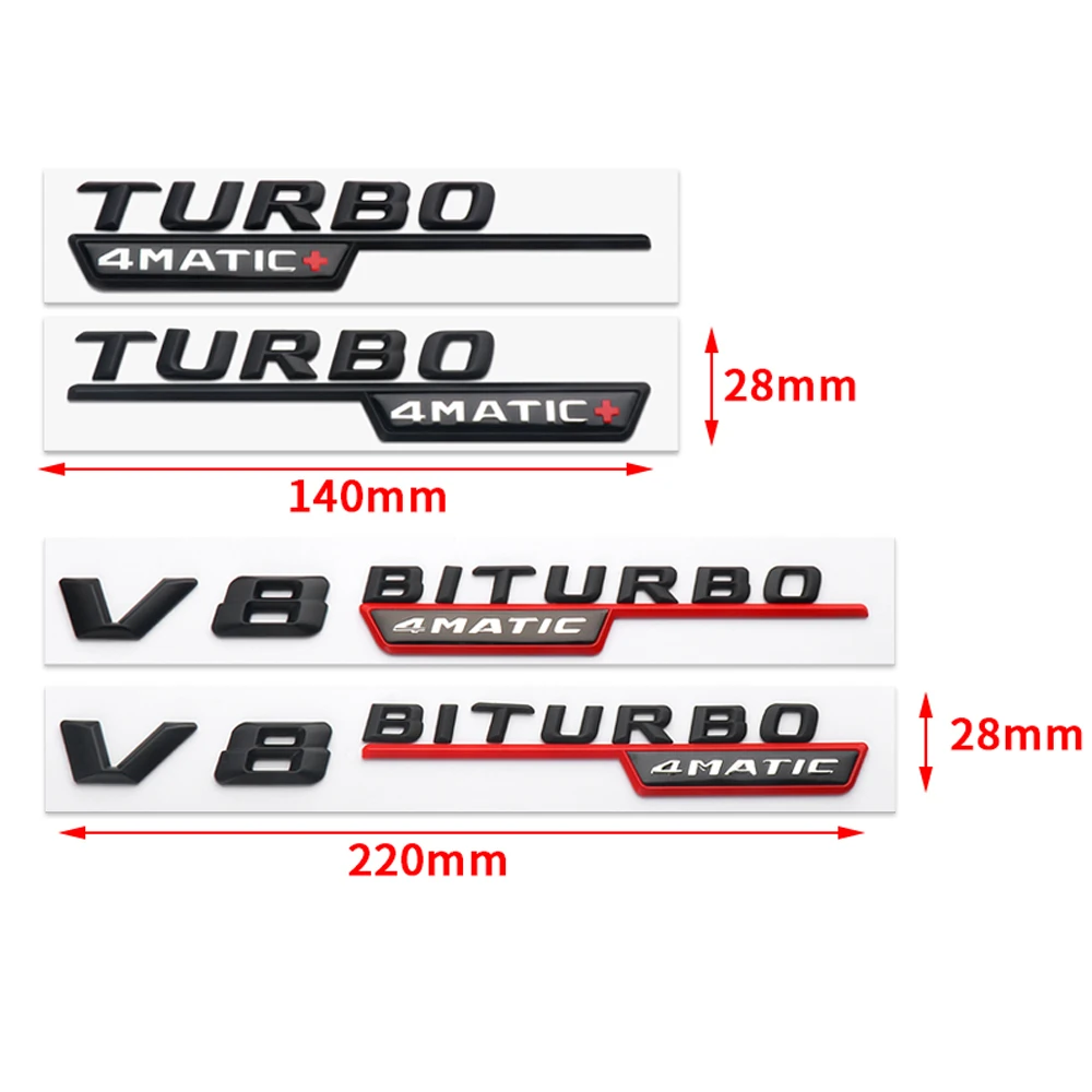 

2 шт., наклейки на крыло багажника автомобиля Mercedes Benz V8 BITURBO 4matic TURBO 4matic + эмблема GLK GLA CLA