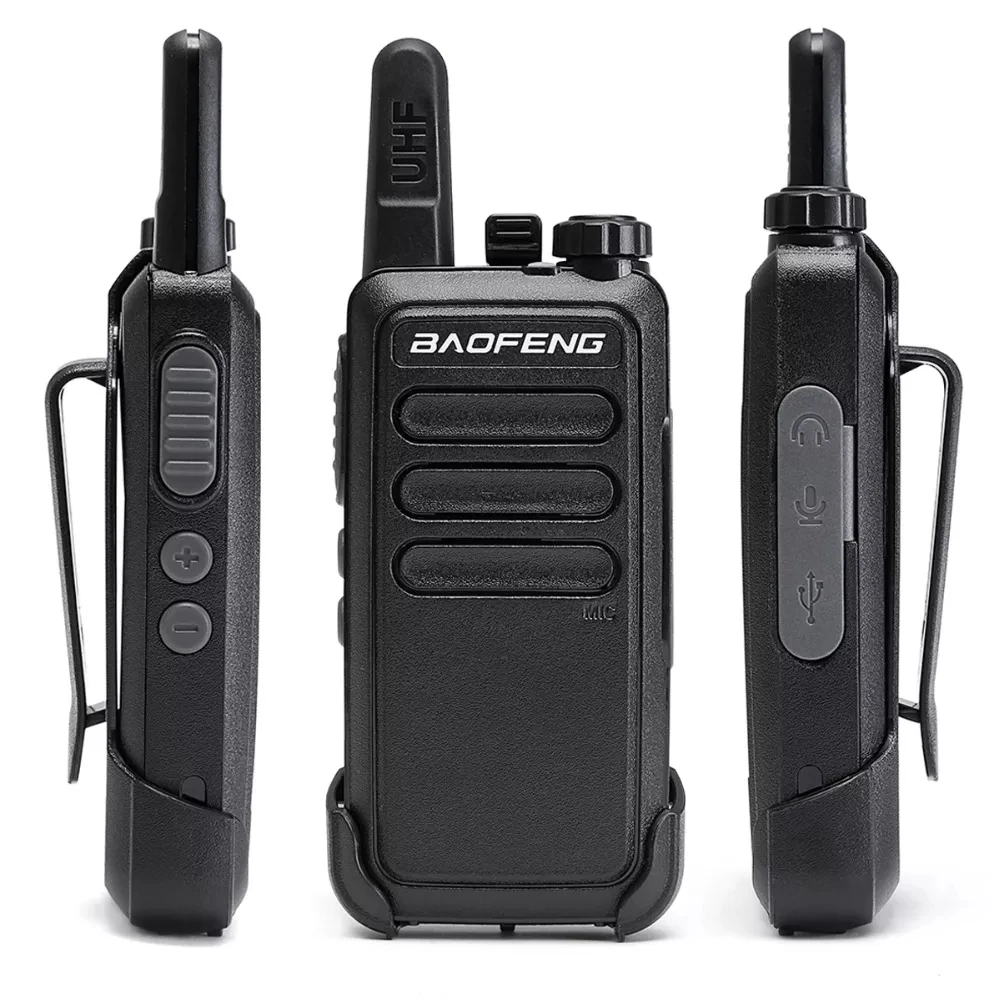 2Pcs Baofeng BF-R5 UHF Mini Walkie Talkie Handheld Two Way Radio BF R5 Portable USB Charge Radio for Hunting enlarge