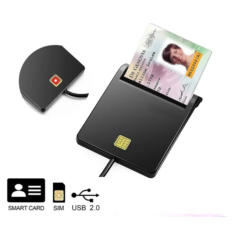 

For Bank Card IC/ID EMV card Reader High USB Smart Card Reader for Windows 7 8 10 Linux OS USB-CCID ISO 7816