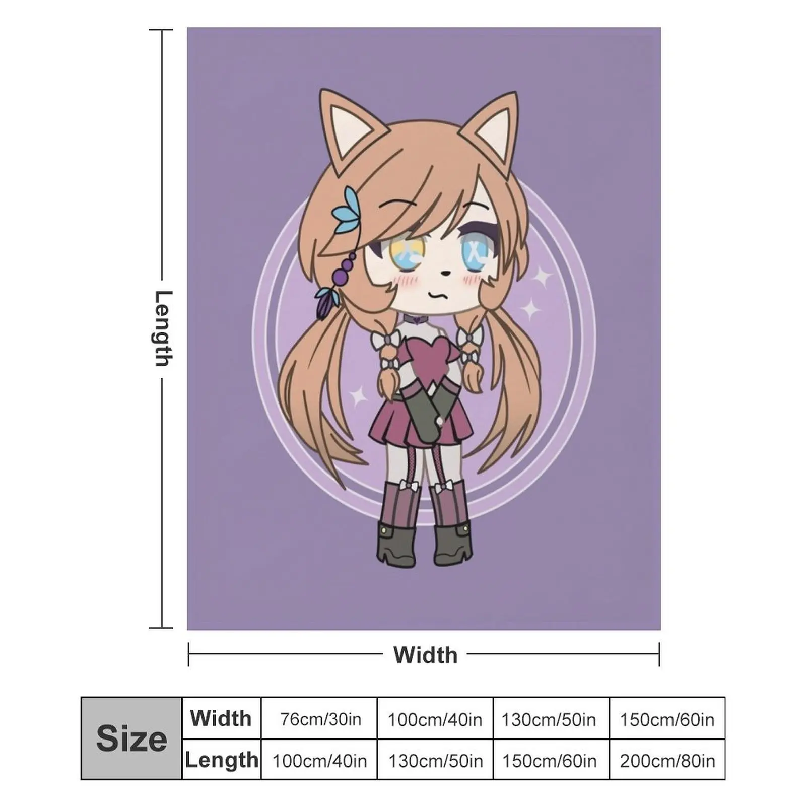 Милое одеяло Gacha Girl Foxy Chan рождественские подарки одеяла украшения для диванов