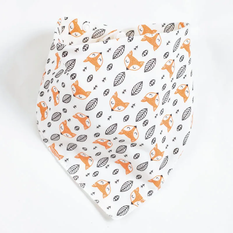 

Cartoon Cotton Fox Baby Bibs 3Pcs/Lot Infant Triangle Burp Cloth Newborn Baby Boys Girls Babador Feeding Smock Saliva Towel Toys