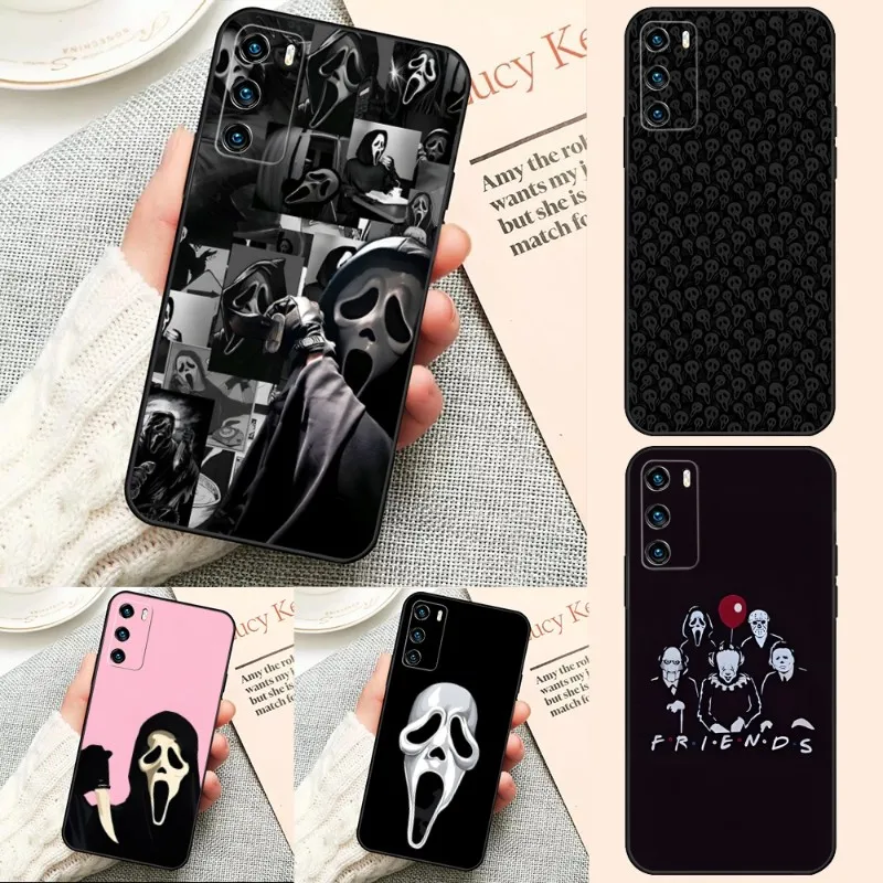 

Ghostface Horror Scream Phone Case For Huawei P50 P50Pro P40 P30 P20 P10 P9 Pro Plus P8 Psmart Z 2022 Nova 8I 8PRO 8SE Shell