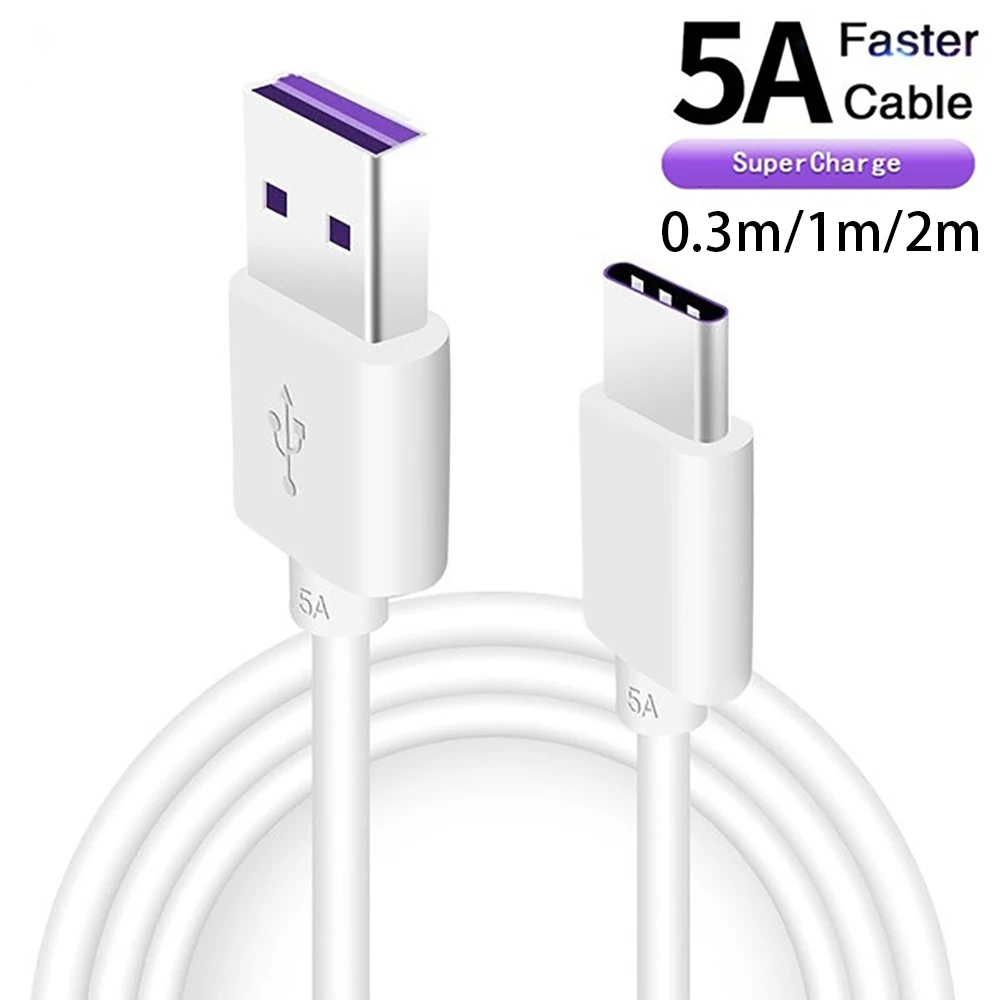 USB-кабель для быстрой зарядки 30 см/100 см/200 см 5 А Samsung Galaxy A31 A41 A51 A71 S20 S10 S9 S8 Plus Note8 |