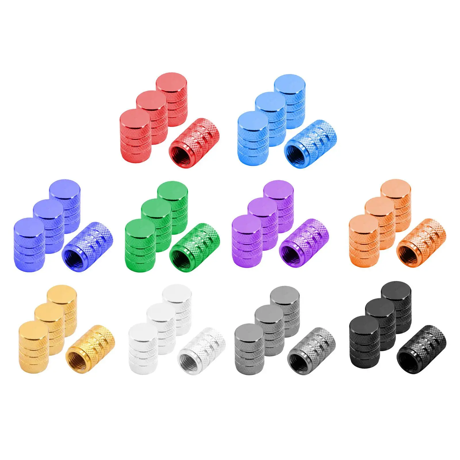 

Колпачки клапанов шин с уплотнительным резиновым кольцом, 4 шт., колпачки для тяжелых шин из алюминиевого сплава, универсальные колпачки для автомобилей, внедорожников, мотоциклов, велосипедов