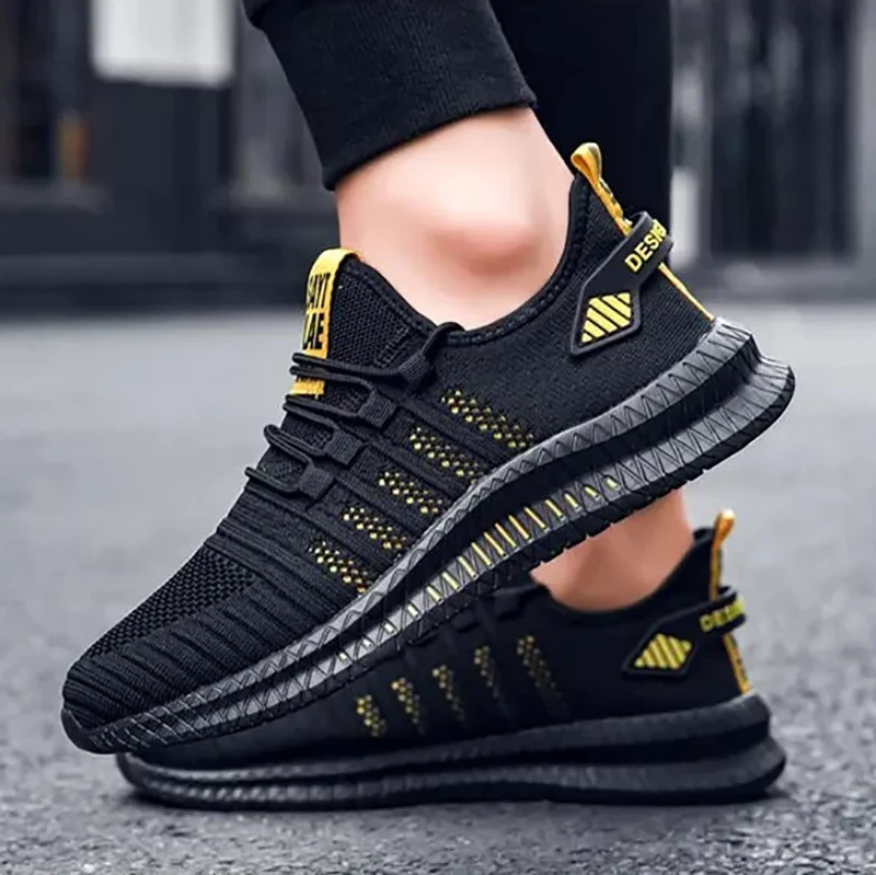 

Dropshipping Shoes for Men Breathable Light Mesh Big Size High Quality Male Footwear Lace-up Casual Sneaker