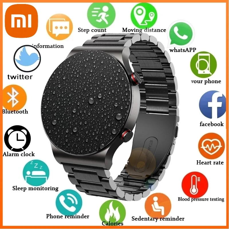 

Смарт-часы Xiaomi мужские с пульсометром, Bluetooth, TWS