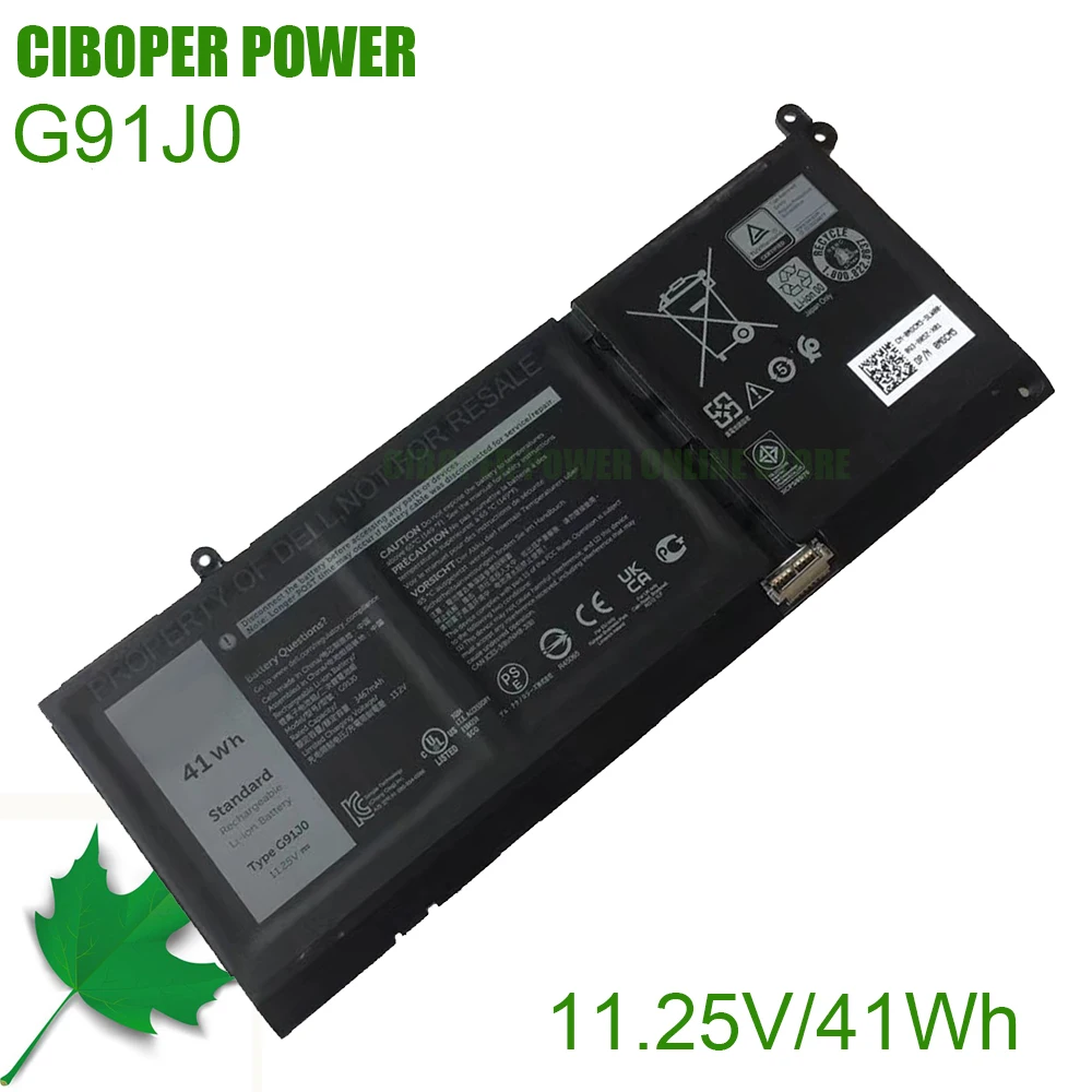 CP настоящая аккумуляторная батарея для ноутбука MGCM5 G91J0 11 25 V/41WH V6W33For Latitude 3420 3520 Vostro