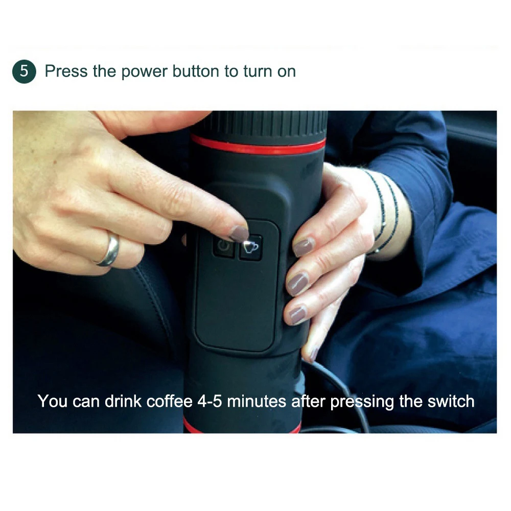 Car Outdoor Portable Capsule Coffee Machine Italian Home Heated Semi-Auto Espresso Mini