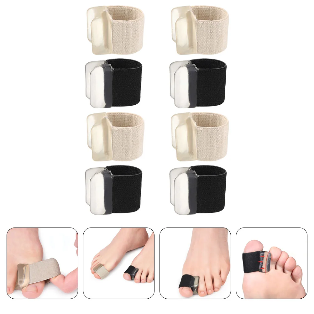 

4 Pairs Correction Tool Toe Separate Cover Toe Separator for Feet Bunion Corrector Foot Care Tool