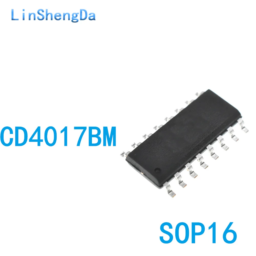 Десятичный чип счетчика CD4017BM CD4017 SOP16, 10 шт.