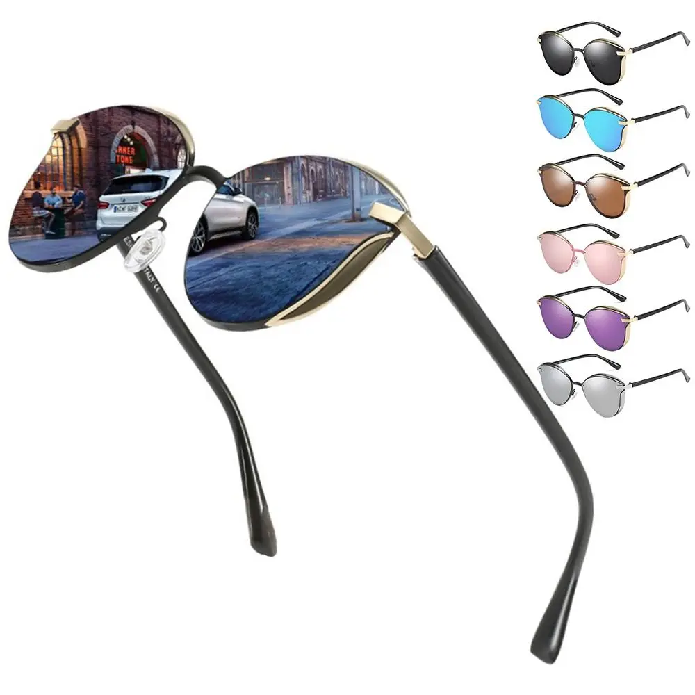 

Large Frame Oversized Sunglasses Cycling/Driving Polarized Cateye Sun Glasses UV400 Protection Black Shades for Women & Men