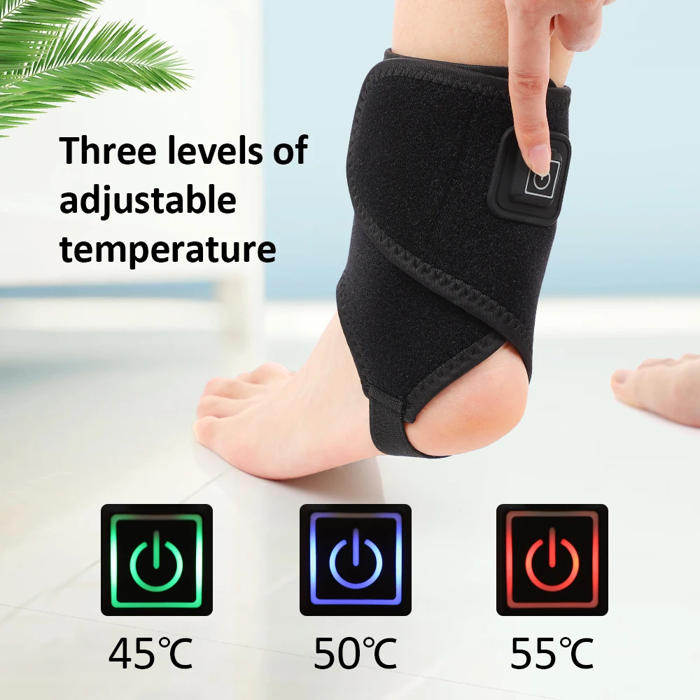 

Electric Heating Ankle Brace 3-speed Ankle Protection Wormwood Hot Compress Physical Therapy Ankle Protection Sprain Recovery
