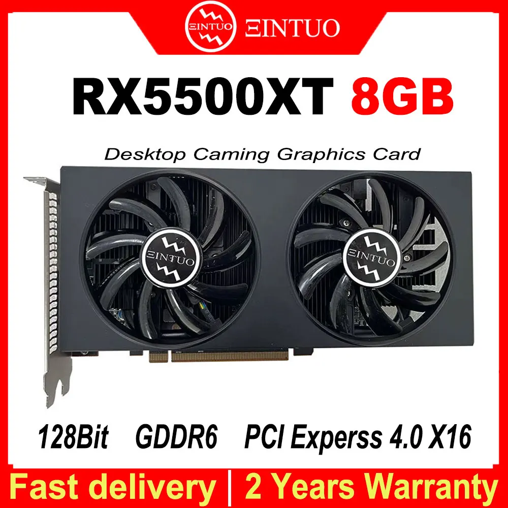 

RX5500XT 8G Gaming Graphics Card 128Bit GDDR6 DP*1 HDMI*1 DVI*1 For AMD RX 5500 XT 8gb video card Desktop Gaming Mining GPU