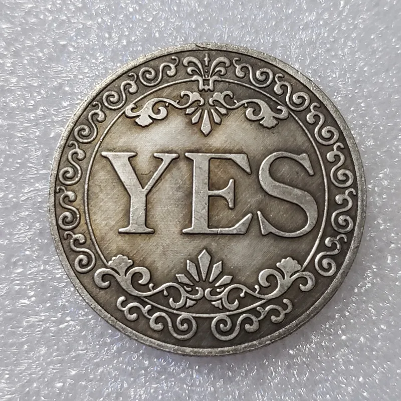 

1pcs Antique YES or NO Metal Decision-making Commemorative Coins Collection Art Souvenir Collector Gifts Home Craft Decorations