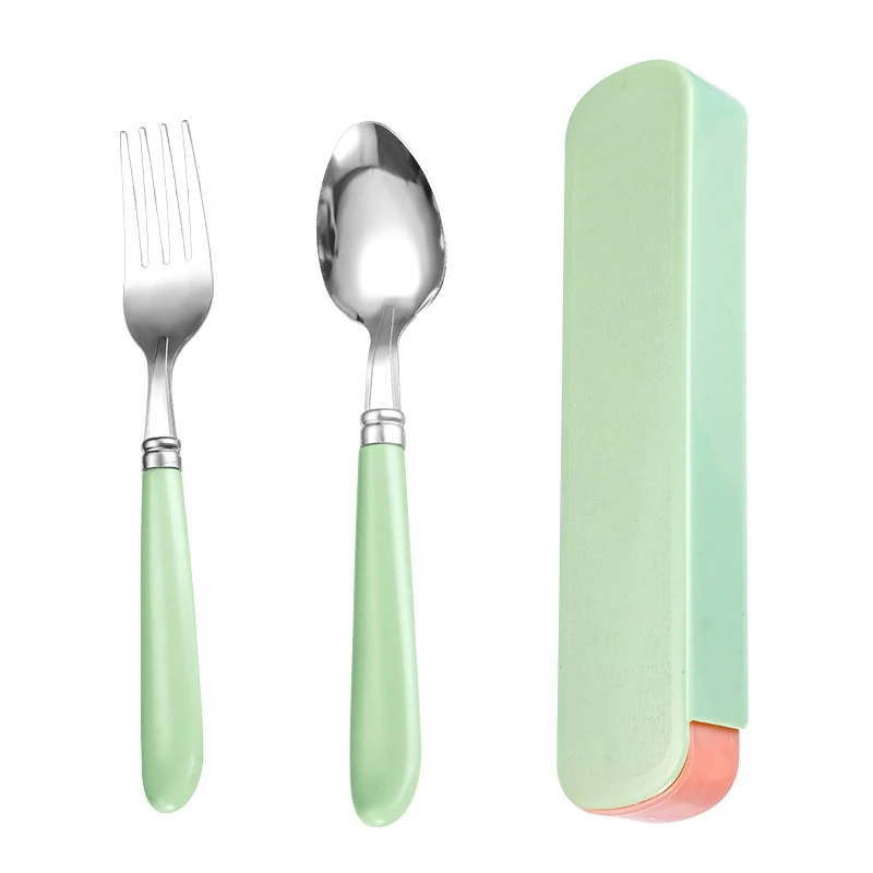 

Набор столовых приборов TPXCKz детский из нержавеющей стали 2 шт.