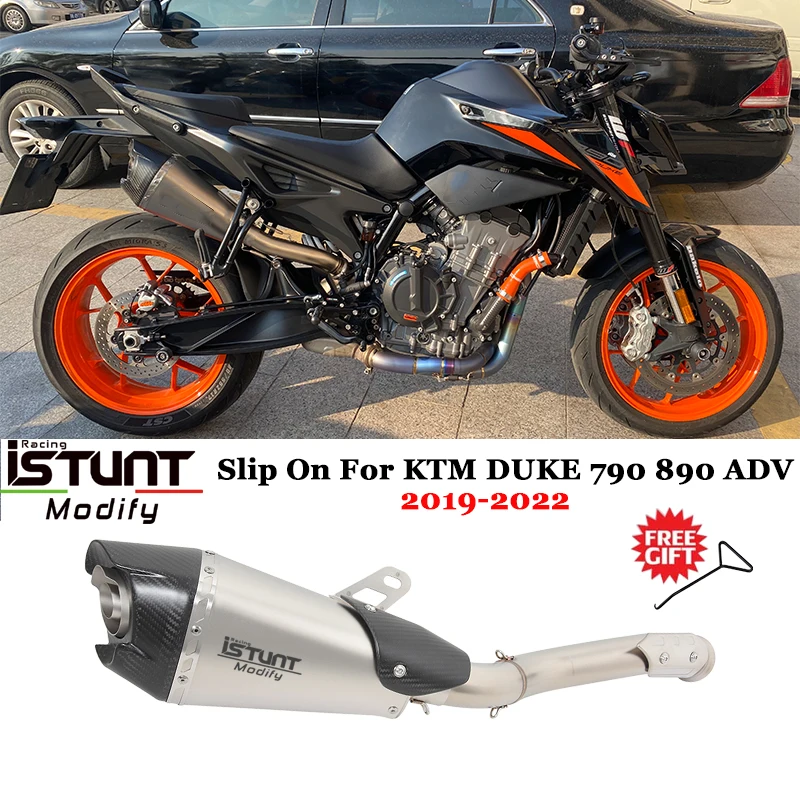 

Слипоны для KTM DUKE 790 890 Приключения R ралли 2019-2022 мотоцикл AT2 выхлопная труба из углеродного волокна глушитель дБ убийца