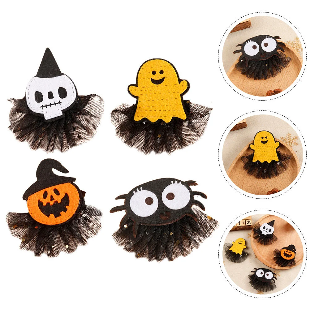 4pcs Hair Clips Halloween Party Hairpins Cute Hair Clips Cosplay Hair Accessories for Women