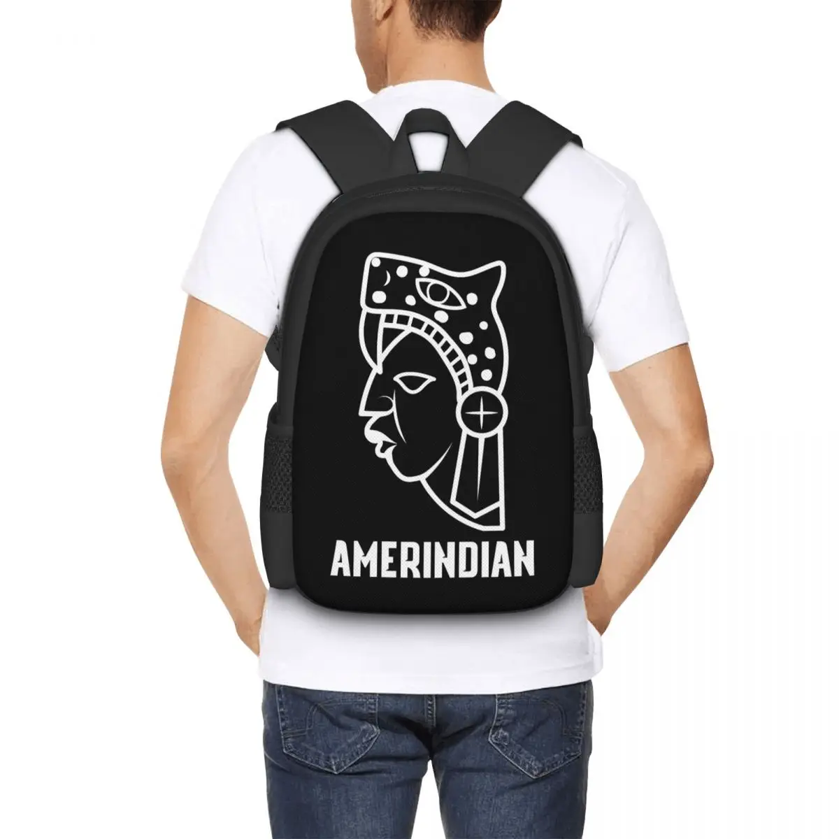 Amerindian Aztec Native Culture Ancient Civilization Backpack for Girls Boys Travel RucksackBackpacks for Teenage school bag