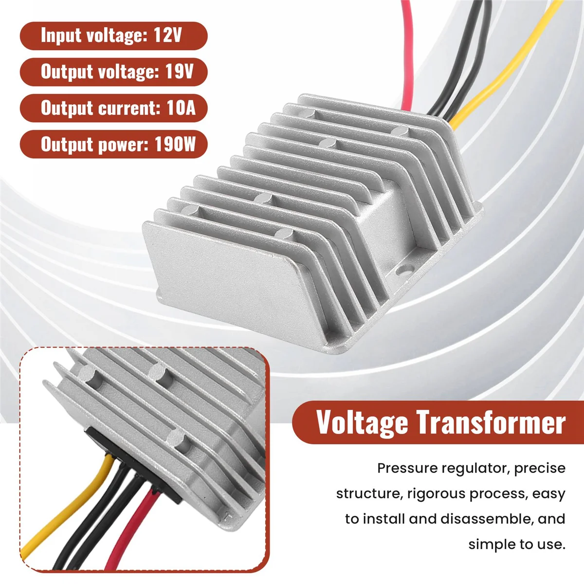 DC в 12 В до 19 10a повышающий преобразователь постоянного тока постоянный ток 190 Вт